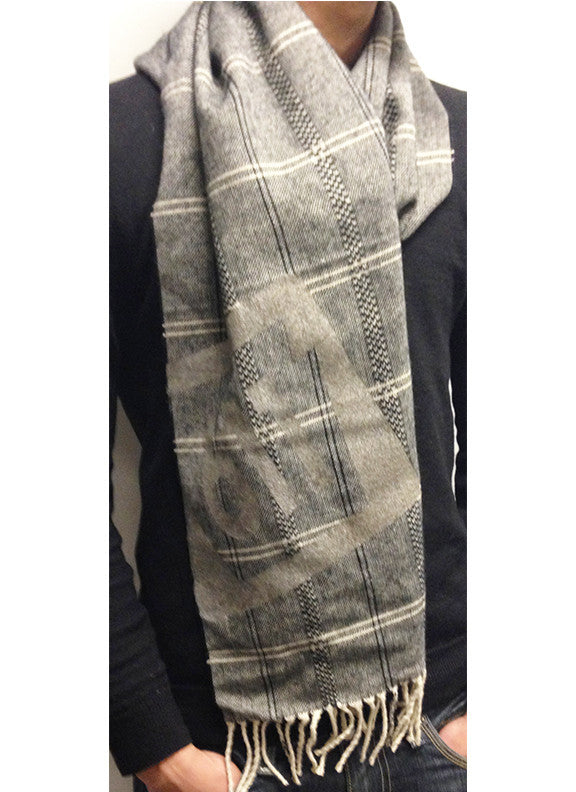 Gray and Beige Scarf