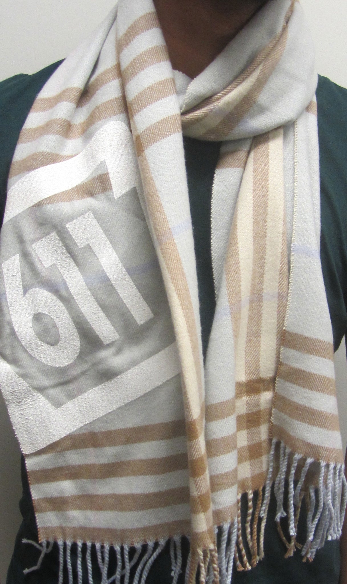 Grey Plaid Scarf