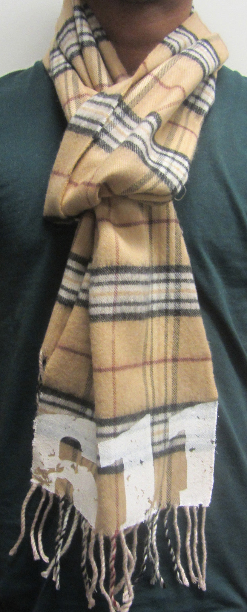 Khaki Plaid Scarf