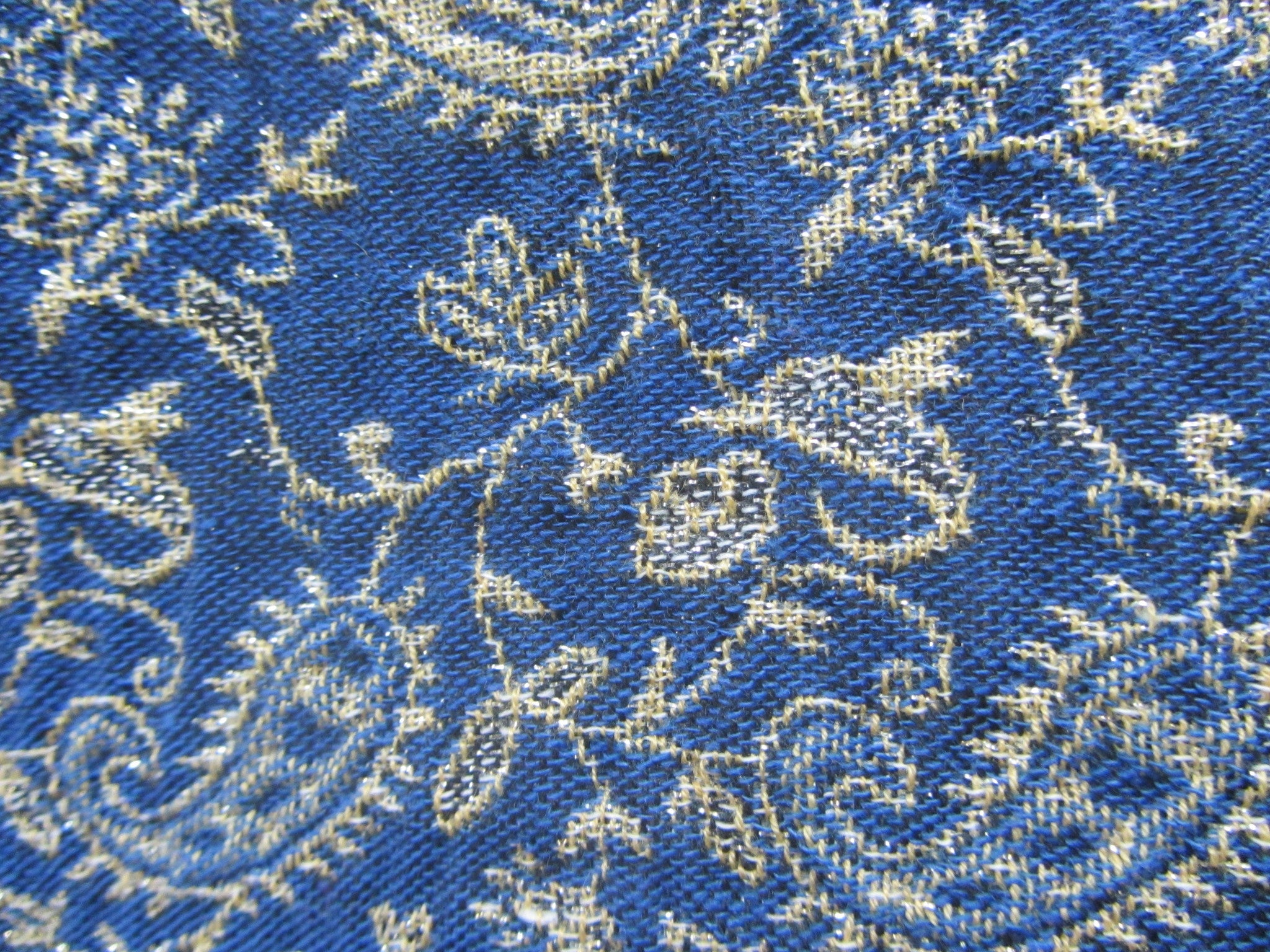Navy Blue and Gold Pashmina