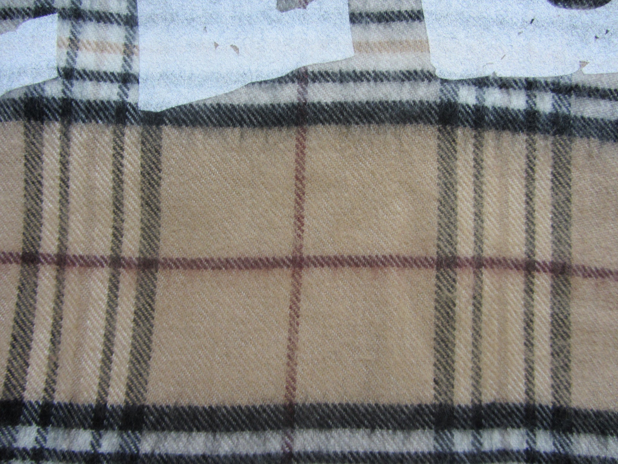 Khaki Plaid Scarf