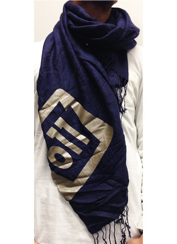 Blue and Gold Scarf