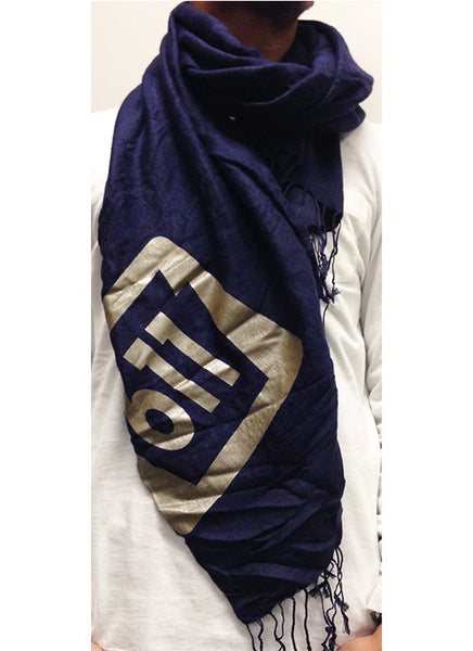 Blue and Gold Scarf