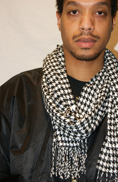 Black& White Checkered Scarf