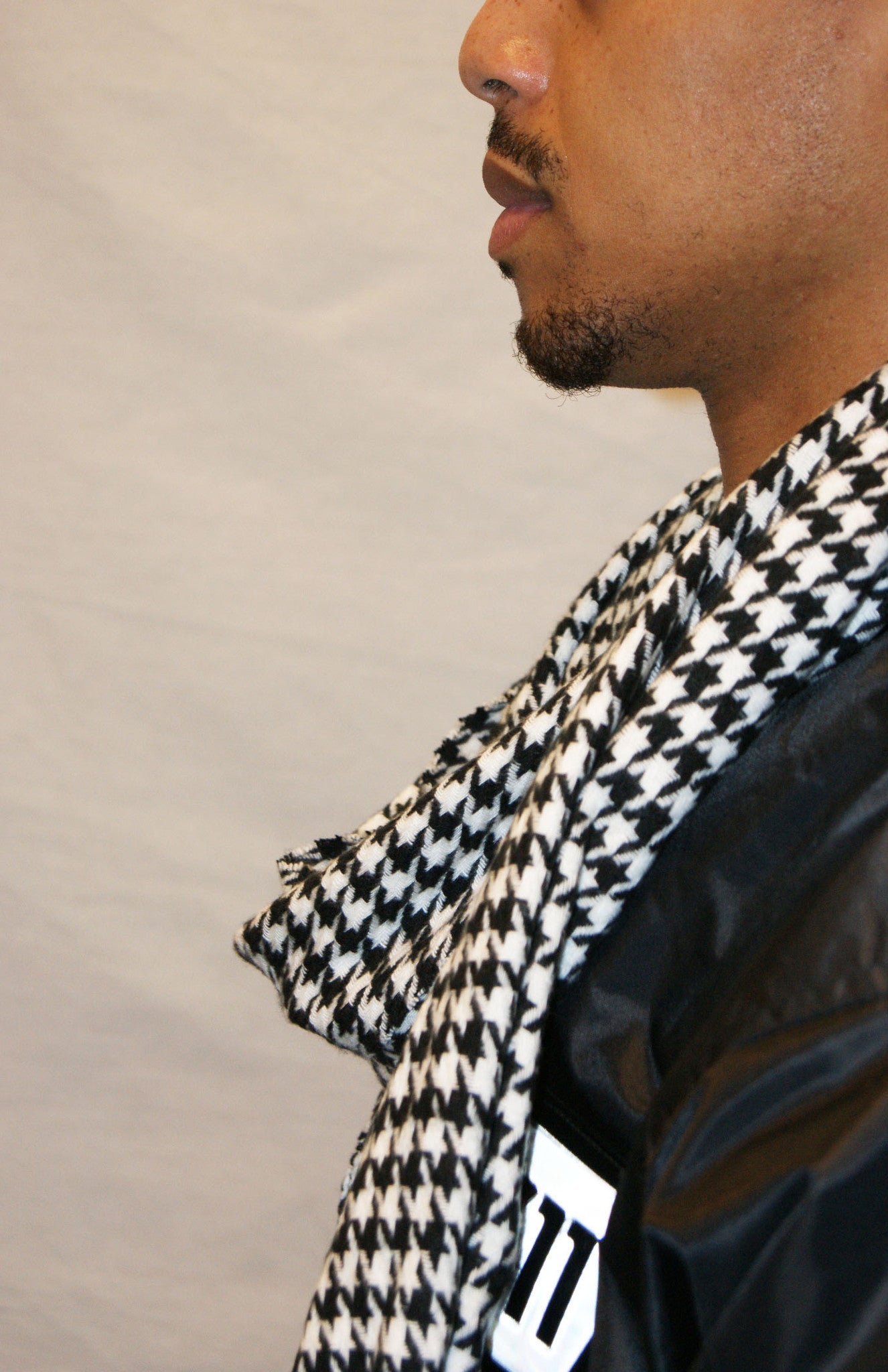 Black& White Checkered Scarf