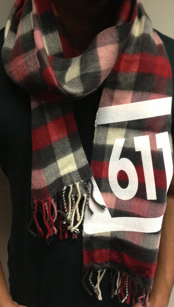 Pink Plaid Scarf