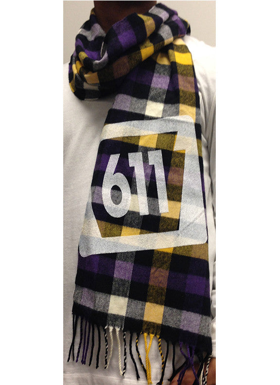Purple and Gold Checkered