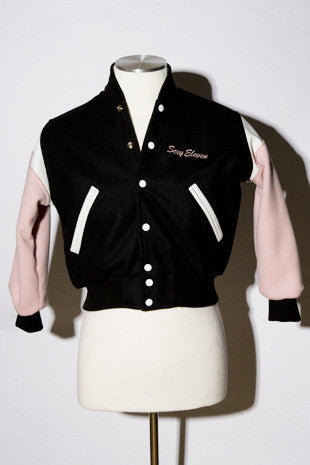 Sexy Eleven Ladies Pink & Black Varsity Jacket