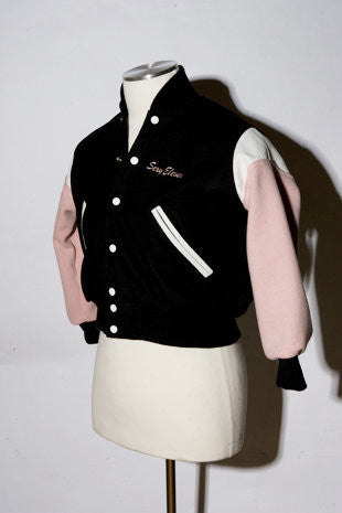 Sexy Eleven Ladies Pink & Black Varsity Jacket
