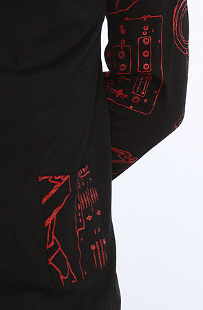 Long Sleeve DJ Pattern Tee