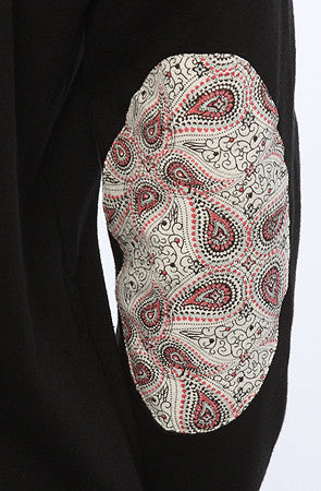 Long Sleeve V-Neck with Paisley Print