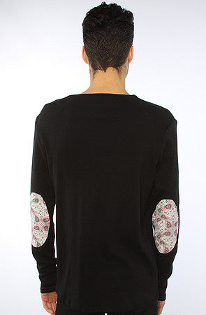 Long Sleeve V-Neck with Paisley Print