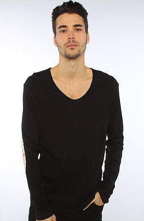 Long Sleeve V-Neck with DJ Design